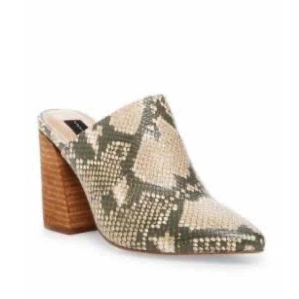 Steven By Steve Madden Snakeskin Mules